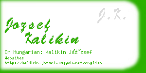 jozsef kalikin business card